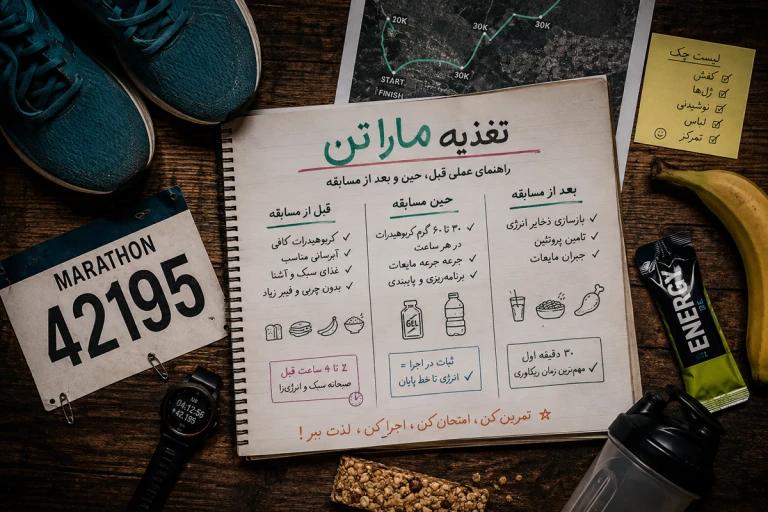 تغذیه ماراتن | راهنمای عملی قبل، حین و بعد از مسابقه