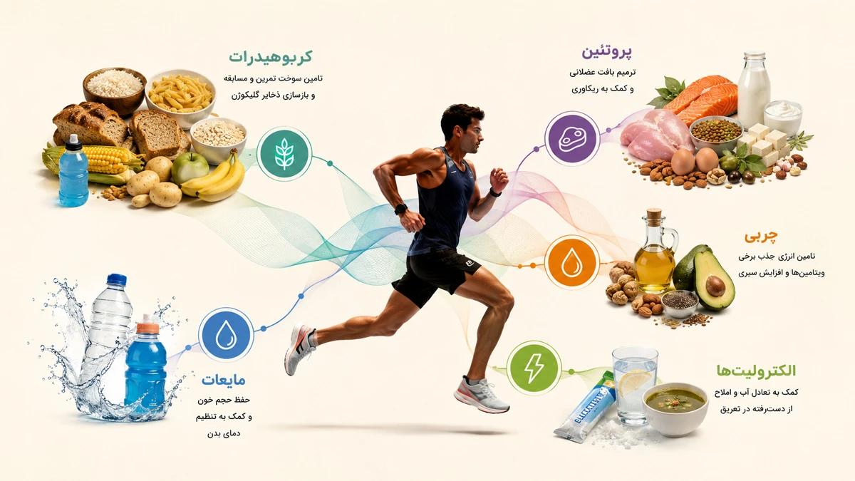 نقش مواد مغذی در تغذیه دونده ماراتن