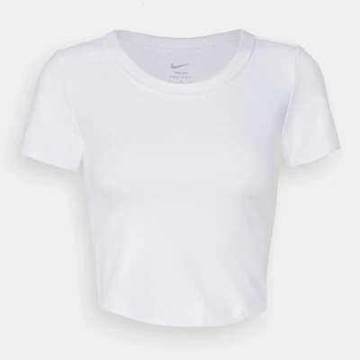 تاپ تنیس نایک Nike One Fitted Women's Dri-FIT Short-Sleeve Cropped Top White
