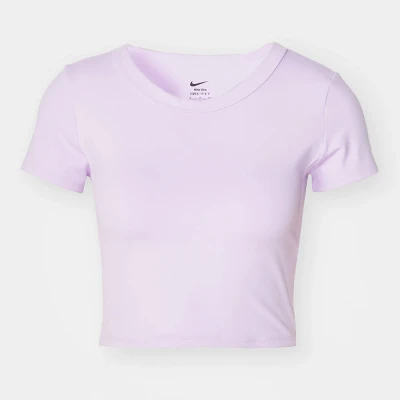 تاپ تنیس نایک Nike One Fitted Women's Dri-FIT Short-Sleeve Cropped Top Lilac Bloom