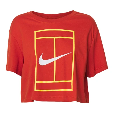 تاپ تنیس نایک Nike Dri-FIT Court Heritage Women's Tennis T-Shirt Orange