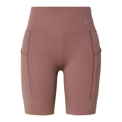 شلوارک تنیس نایک Nike Go Women's Firm-Support Mid-Rise 20cm Biker Shorts Burnt Sunrise