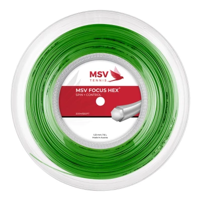 زه راکت ام اس وی MSV Focus-Hex 123 Tennis String (200m Reel) Green