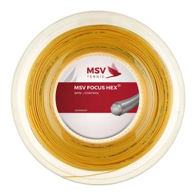 زه راکت ام اس وی MSV Focus-Hex 127 Tennis String (200m Reel) Neon Yellow