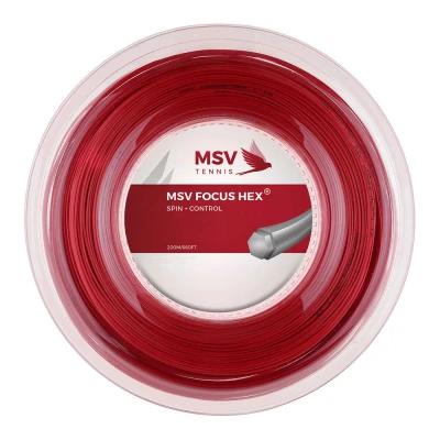 زه راکت ام اس وی MSV Focus-Hex 127 Tennis String (200m Reel) Red