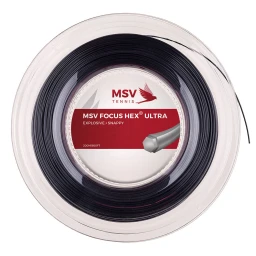 زه راکت ام اس وی MSV Focus-Hex Ultra 125 Tennis String (200m Reel) Black