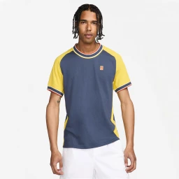 تی‌شرت نایک Nike Court Heritage Men's Short-Sleeve Tennis T-Shirt Thunder Blue