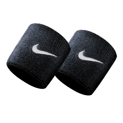 مچ بند تنیس نایک Nike Swoosh Wristbands 2 Pack Black/White