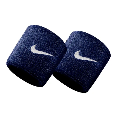 مچ بند تنیس نایک Nike Swoosh Wristbands 2 Pack Obsidian/White