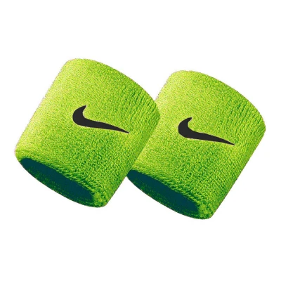 مچ بند تنیس نایک Nike Swoosh Wristbands 2 Pack Green/Black