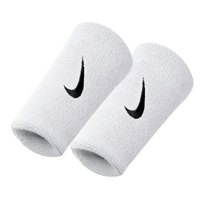 مچ بند تنیس نایک Nike Swoosh Doublewide Wristband 2 Pack White