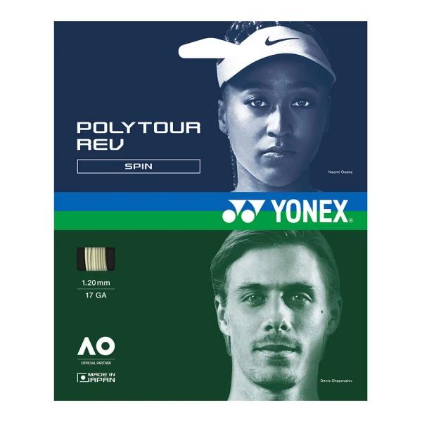 زه راکت یونکس Yonex PolyTour Rev 120 Tennis String (12m) White
