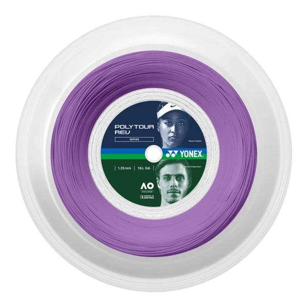 زه راکت یونکس Yonex PolyTour Rev 125 Tennis String (200m Reel) Purple