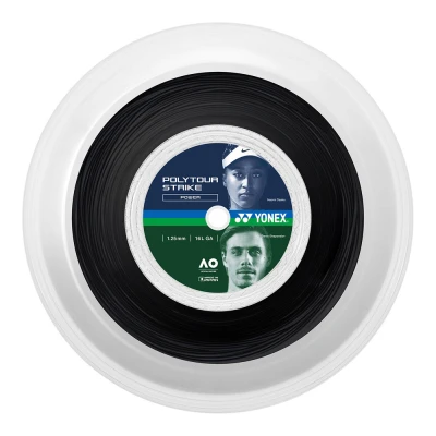 زه راکت یونکس Yonex PolyTour Strike 125 Tennis String (200m Reel) Cool Black