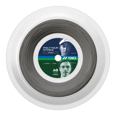 زه راکت یونکس Yonex PolyTour Strike 130 Tennis String (200m Reel) Iron Gray