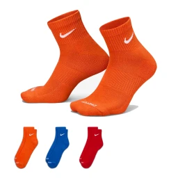 جوراب تنیس نایک Nike Everyday Plus Cushioned Ankle 3Pr Socks Multi-Color(1)