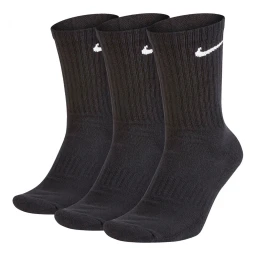 جوراب تنیس نایک Nike Everyday Cushion Crew Socks 3Pr Black