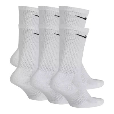 جوراب تنیس نایک Nike Everyday Plus Cushioned Crew Socks 6Pr White