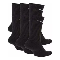 جوراب تنیس نایک Nike Everyday Plus Cushioned Crew Socks 6Pr Black