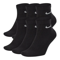 جوراب تنیس نایک Nike Everyday Plus Cushioned Ankle Socks 6Pr Black