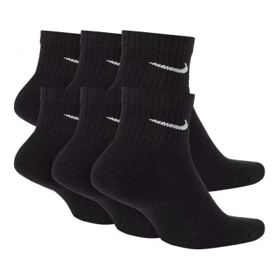 جوراب تنیس نایک Nike Everyday Plus Cushioned Ankle Socks 6Pr Black