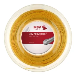 زه راکت ام اس وی MSV Focus-Hex Ultra 125 Tennis String (200m Reel) Yellow