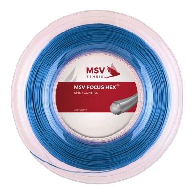 زه راکت ام اس وی MSV Focus-Hex Ultra 127 Tennis String (200m Reel) Blue