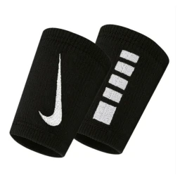 مچ‌ بند تنیس نایک Nike Elite Doublewide Wristband 2 Pack Black/White