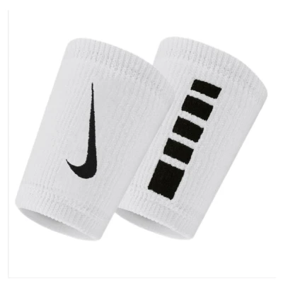 مچ بند تنیس نایک Nike Elite Doublewide Wristband 2 Pack White/Black