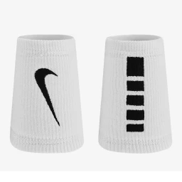 مچ‌ بند تنیس نایک Nike Elite Doublewide Wristband 2 Pack White/Black