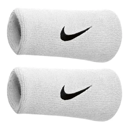 مچ‌ بند تنیس نایک Nike Swoosh Doublewide Wristband 2 Pack White/Black