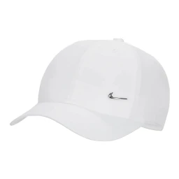 کلاه و نقاب نایک Nike Dri-FIT Club Kids' Unstructured Metal Swoosh Cap White