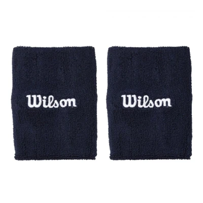 مچ بند تنیس ویلسون Wilson Wide Terry Logo Wristband Classic Navy
