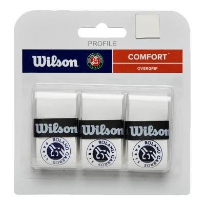 اورگریپ راکت تنیس ویلسون Wilson Roland-Garros Overgrip (3 Wraps) White/Blue