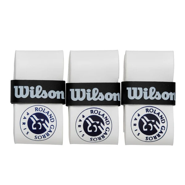 اورگریپ راکت تنیس ویلسون Wilson Roland-Garros Overgrip (3 Wraps) White/Blue