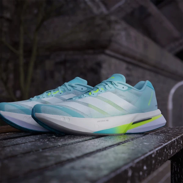 کفش رانینگ آدیداس Adidas Adizero Boston 13 Women's Running Shoes Semi Flash Aqua / Zero Metalic / Lucid Lemon