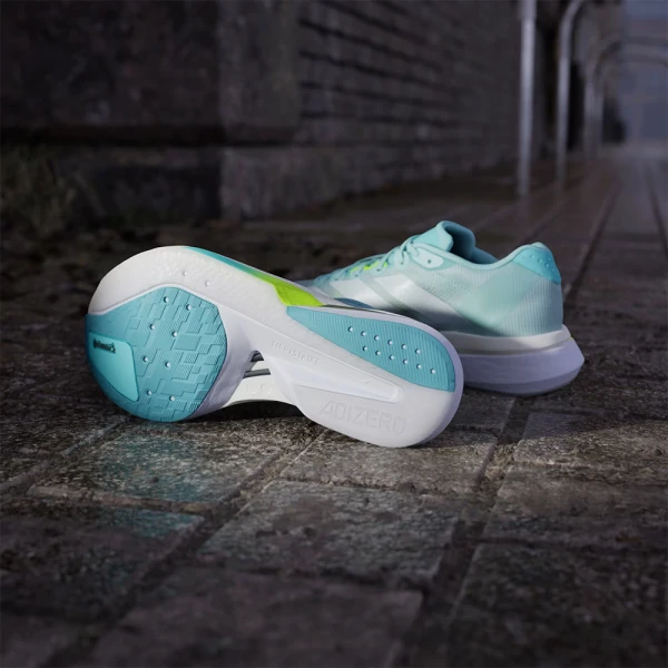 کفش رانینگ آدیداس Adidas Adizero Boston 13 Women's Running Shoes Semi Flash Aqua / Zero Metalic / Lucid Lemon