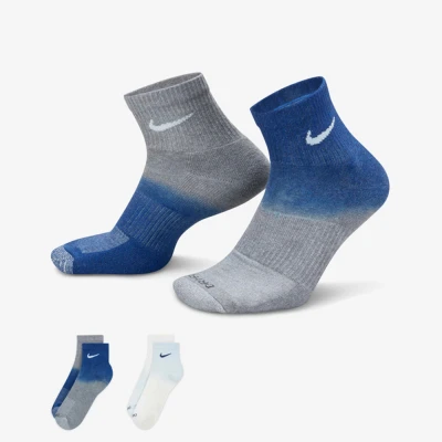 جوراب تنیس نایک Nike Everyday Plus Cushioned Ankle Socks (2 Pairs) Blue