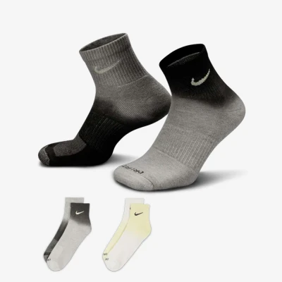 جوراب تنیس نایک Nike Everyday Plus Cushioned Ankle Socks (2 Pairs) Black