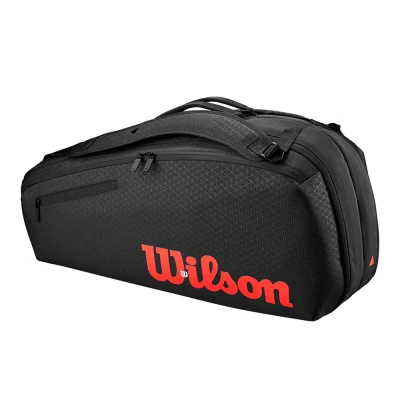 ساک تنیس ویلسون Wilson Clash V3 Super Tour Tennis Racket Bag Black/ Infrared (6 Rackets)