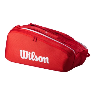 ساک تنیس ویلسون Wilson Super Tour Tennis Racket Bag Red (9 Rackets)