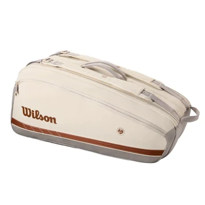 ساک تنیس ویلسون Wilson Super Tour Roland Garros 2025 Tennis Bag Cream/Clay (9 Rackets)