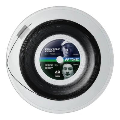 زه راکت یونکس Yonex PolyTour Force 125 Tennis String (200m Reel) Black