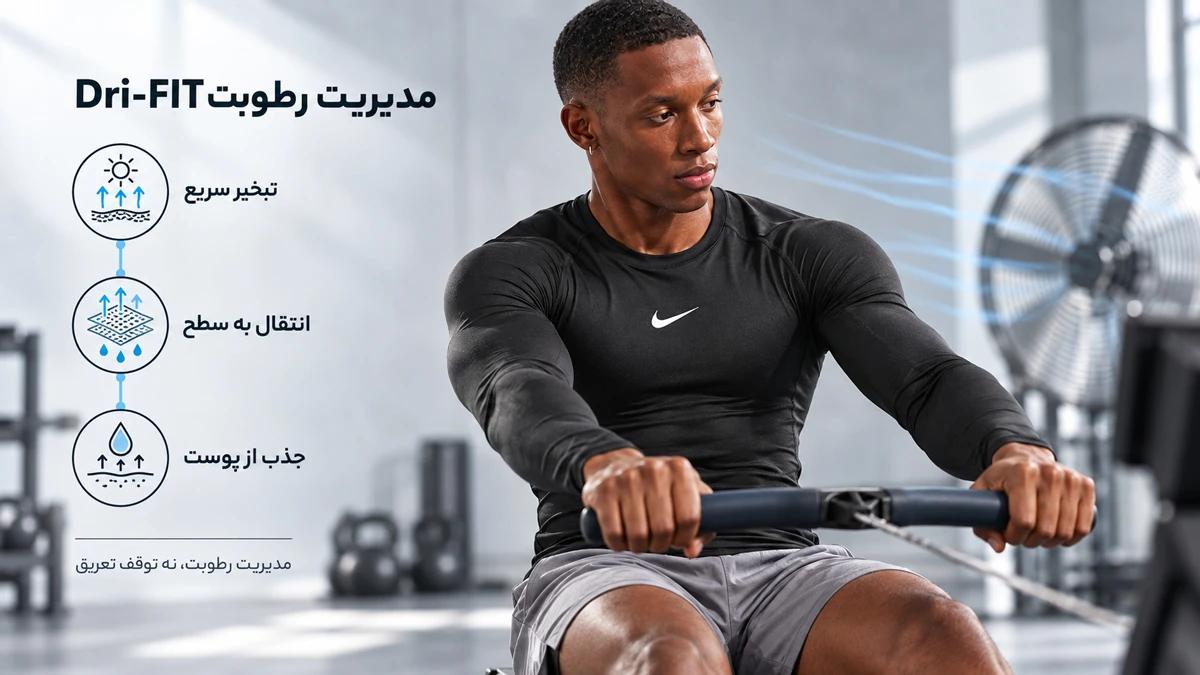 تی‌شرت آستین بلند نایک پرو مردانه 