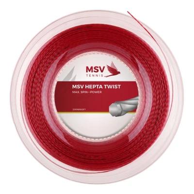 زه راکت ام اس وی MSV Hepta Twist 125 Tennis String (200m Reel) Red